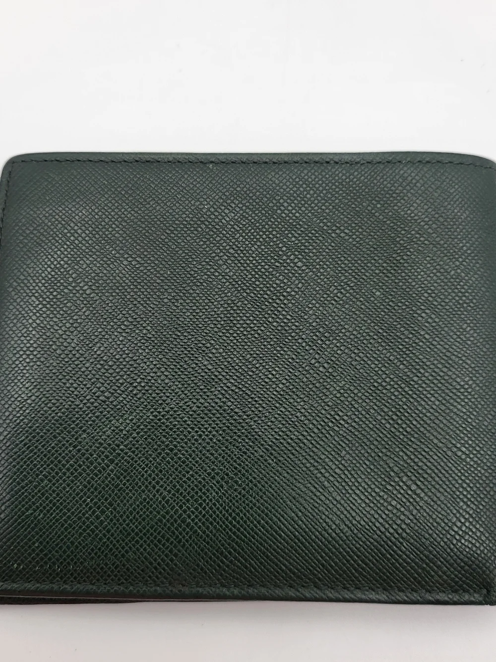 BURBERRY Bifold Wallet Nova Check Dark Green Taiga Leather...Authentic...